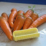 Garden carrots need only scrubbing, not peeling