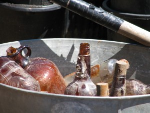 A treasure of old bottles
